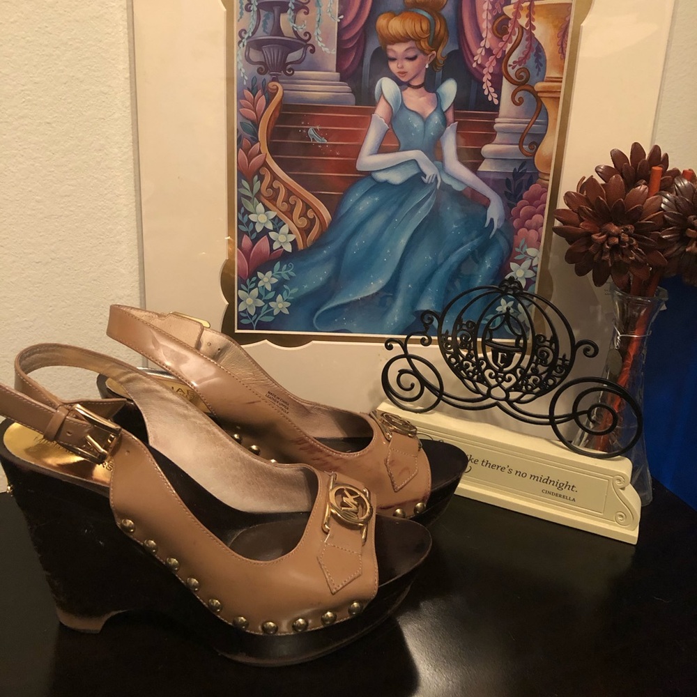 Michael Kors wood wedges